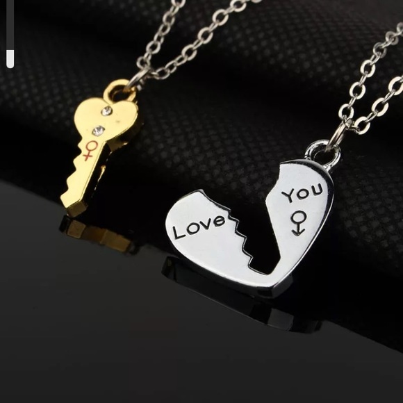 2Pcs European Sliver Plated Key Pendant Necklaces - Picture 3 of 6